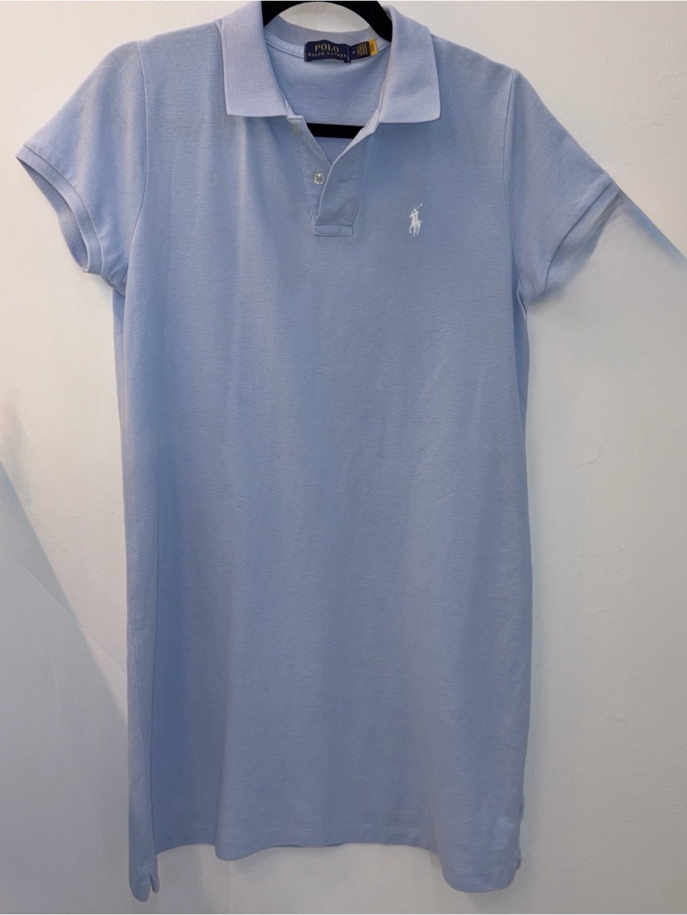 Polo Ralph Lauren Cotton Mesh Polo Dress Blue Medium